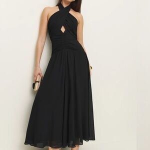 Reformation Black Strapless Dress